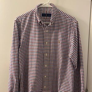 Ralph Lauren polo button down shirt in gingham pattern